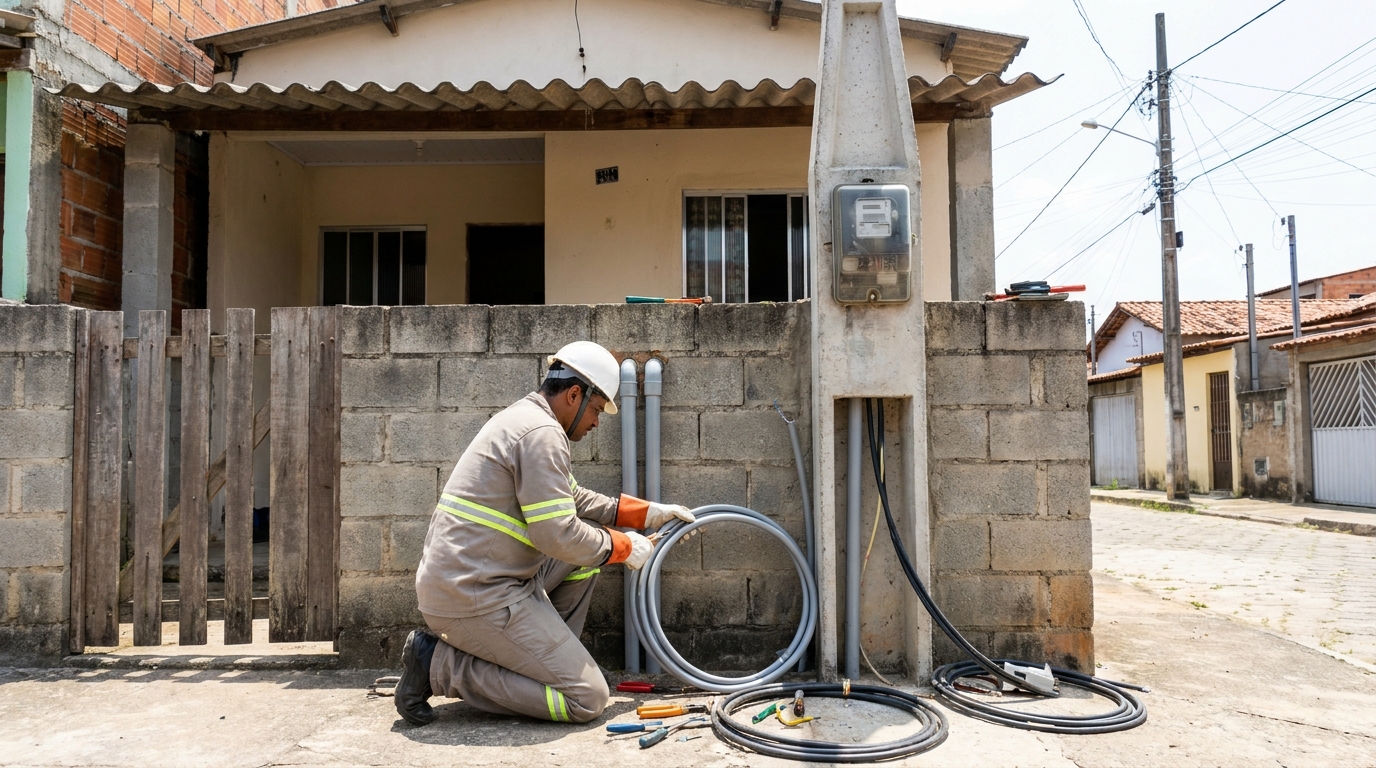 Instalacao de padrao de energia residencial em Campinas‑SP
