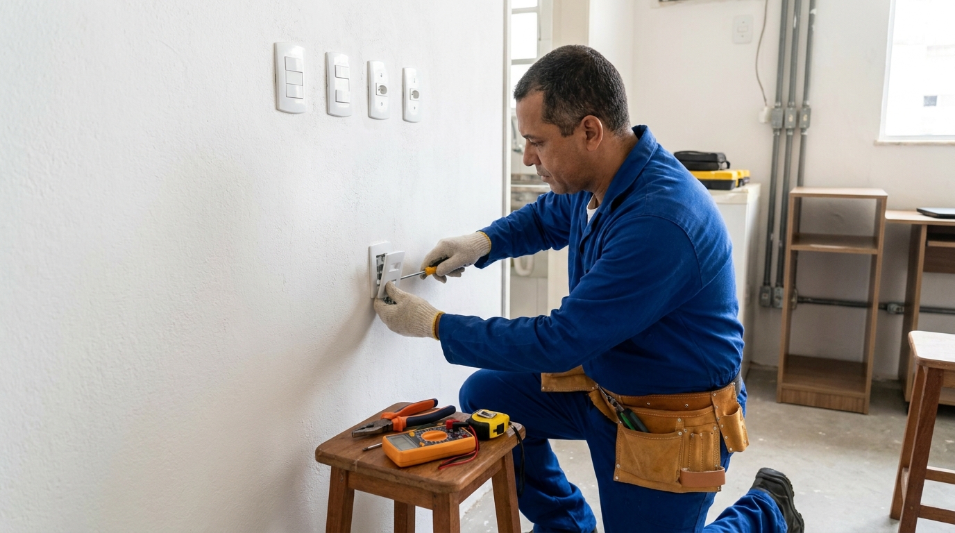 Instalacao de tomada e interruptor profissional em Campinas‑SP