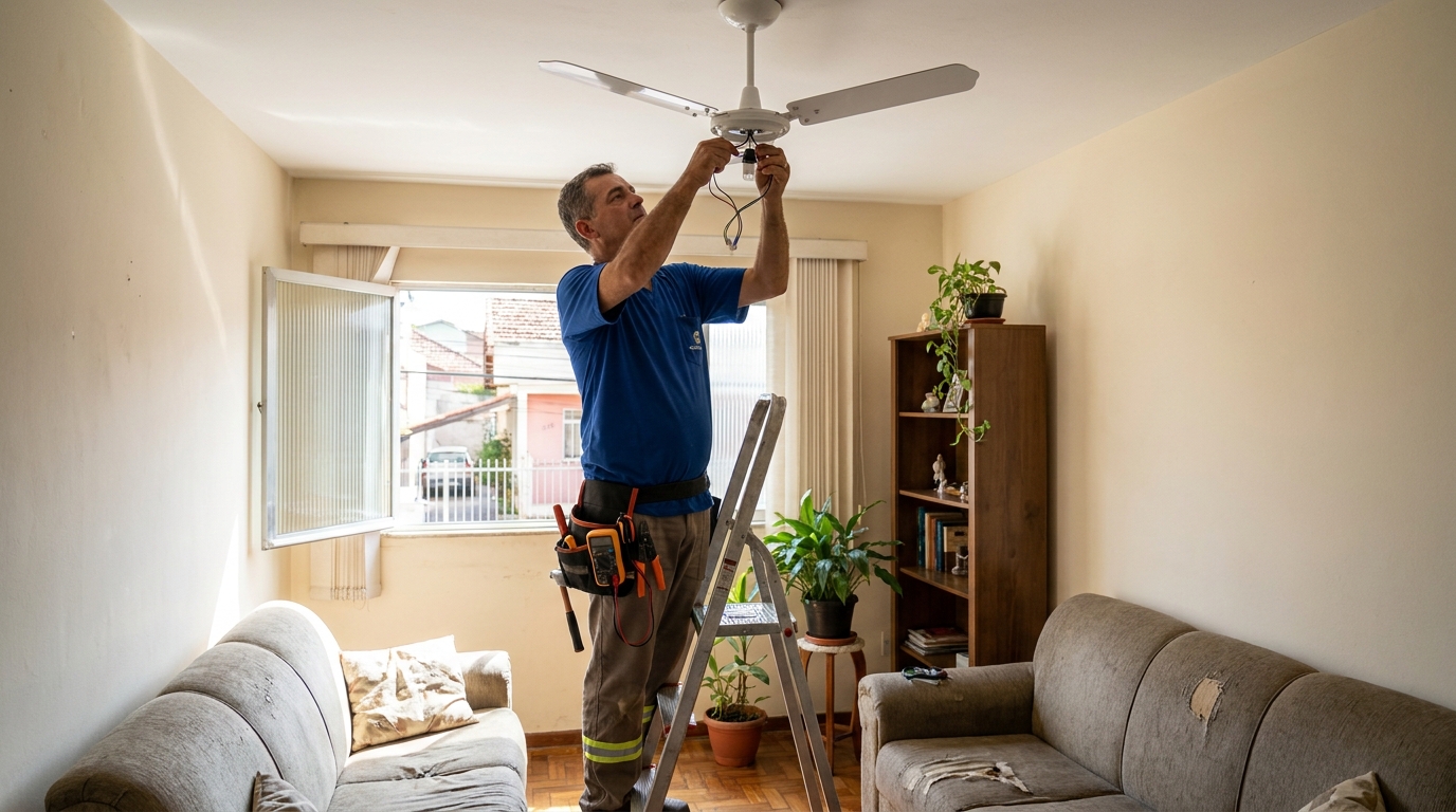 Instalacao de ventilador de teto em Campinas‑SP