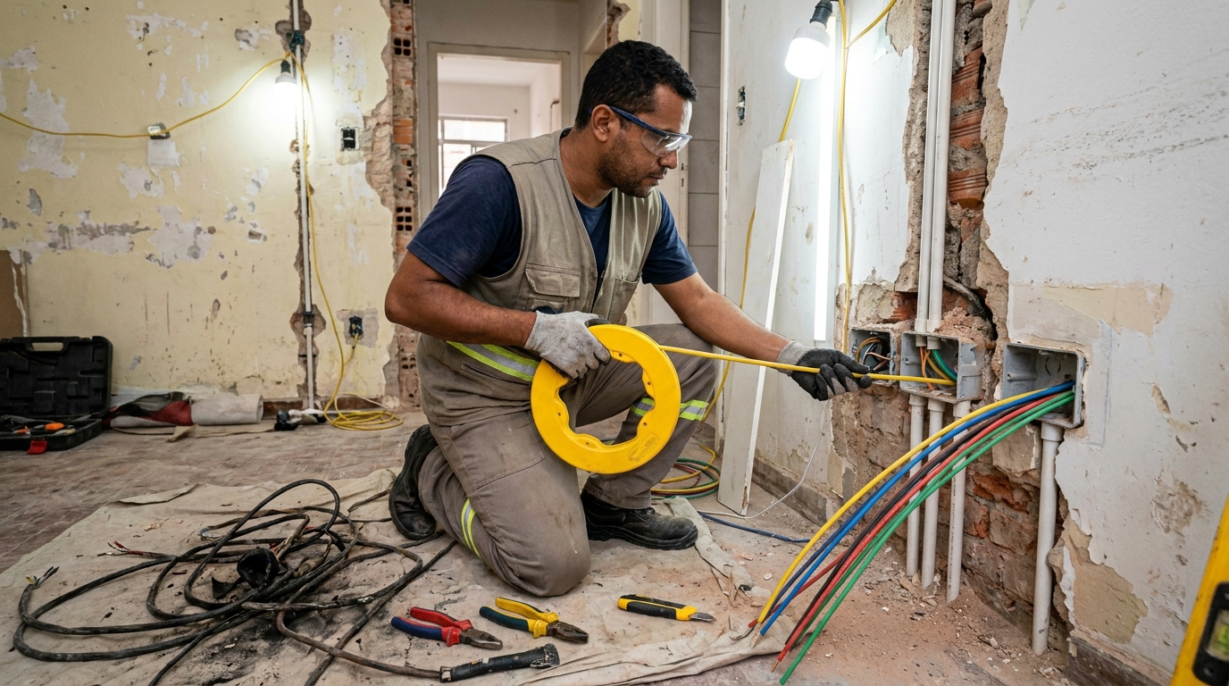Troca de fiacao eletrica profissional em Campinas‑SP
